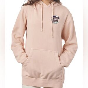 NWT Santa Cruz Women’s Wave Dot Dusty Pink Hoodie Sweatshirt Medium